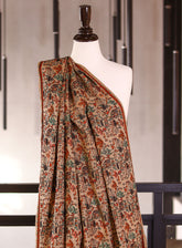 Royal Fashion Embroidered Woolen Shawls - RF25SH I623-J01 Fawn & Multi